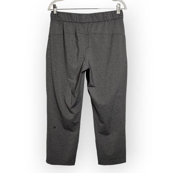 Lululemon On the Fly Crop Pants 23" SIZE 8 Heathered Black Travel Joggers - Picture 4 of 13